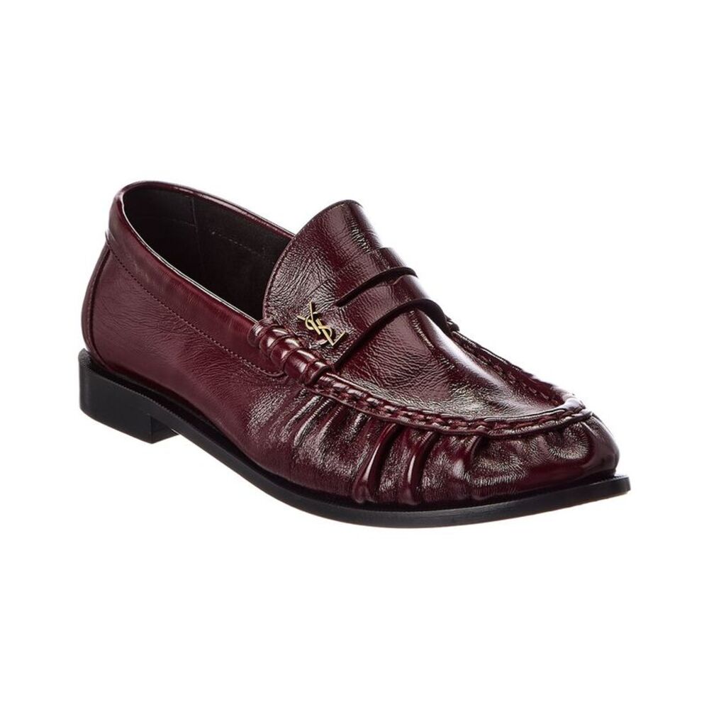 Saint Laurent Le Loafer Leather Moccasin, Red